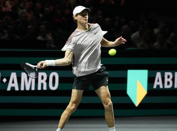 Jannik Sinner of Italy 1 2 Finale during the ABN Amro Open 2024, ATP, Tennis Herren 500 tennis tournament on February 17, 2024 in Rotterdam, Netherlands - TENNIS : ABN Amro Open 2024 - Rotterdam - 17 02 2024 LaurentLairys Panoramic 