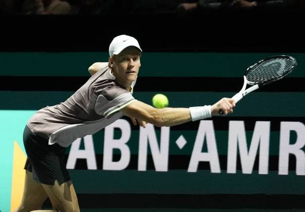 Jannik Sinner of Italy 1 2 Finale during the ABN Amro Open 2024, ATP, Tennis Herren 500 tennis tournament on February 17, 2024 in Rotterdam, Netherlands - TENNIS : ABN Amro Open 2024 - Rotterdam - 17 02 2024 LaurentLairys Panoramic 