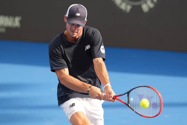February 17, 2024, Delray Beach, Florida, United States: DELRAY BEACH, FL - FEBRUARY 17: Tommy Paul (USA) in action during the semi-finals of the 2024 Delray Beach Open on February 17, 2024, at the Delray Beach Tennis Center in Delray Beach, FL. Delray Beach United States - ZUMApa3_ 0414747322st Copyright: xAndrewxPatronx