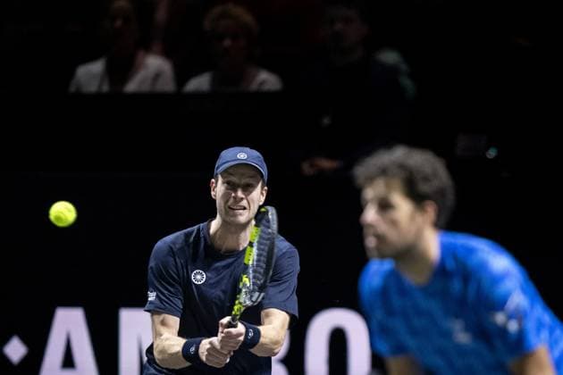 ROTTERDAM - Robin Haase and Botic van de Zandschulp in action against Wesley Koolhof (NED) and Nikola Mektic (CRO) on the last day of the ABN AMRO Open tennis tournament in Ahoy. ANP SANDER KONING ABN AMRO Open 2024 xVIxANPxSportx xxANPxIVx 491424965 originalFilename: 491424965.jpg