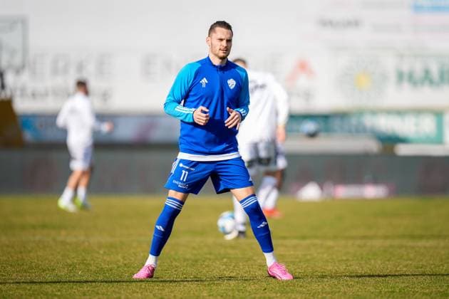 SOCCER - BL, Hartberg vs LASK HARTBERG,AUSTRIA,18.FEB.24 - SOCCER - ADMIRAL Bundesliga, TSV Hartberg vs Linzer ASK. Image shows Maximilian Entrup (Hartberg) during warm up.  GEPAxpictures xJohannesxFriedl