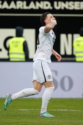 Hugo Vandermersch SV 07 Elversberg celebrates the goal for 2 0, SV Elversberg vs VFL Osnabrueck, Football, 2 Bundesliga, Matchday 20, Season 2023 2024, 18 02 2024 SV Elversberg vs VFL Osnabrueck, Football, 2 Bundesliga, Matchday 20, Season 2023 2024, 18 02 2024 Elversberg Copyright: xEibner-Pressefoto AlexanderxNeisx EP_ANS