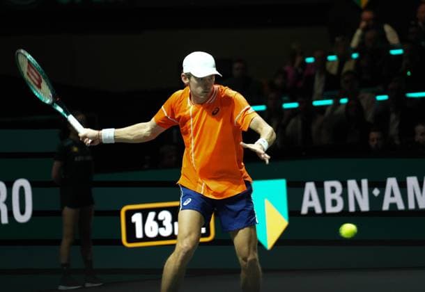 Alex De Minaur of Australia Finale during the ABN Amro Open 2024, ATP, Tennis Herren 500 tennis tournament on February 16, 2024 in Rotterdam, Netherlands - TENNIS : ABN Amro Open 2024 - Rotterdam - 18 02 2024 LaurentLairys Panoramic 