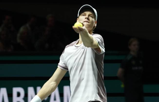 Jannik Sinner of Italy Finale during the ABN Amro Open 2024, ATP, Tennis Herren 500 tennis tournament on February 16, 2024 in Rotterdam, Netherlands - TENNIS : ABN Amro Open 2024 - Rotterdam - 18 02 2024 LaurentLairys Panoramic 