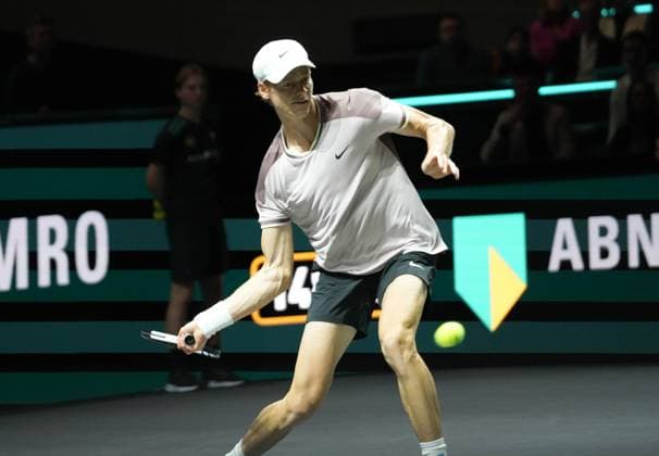Jannik Sinner of Italy Finale during the ABN Amro Open 2024, ATP, Tennis Herren 500 tennis tournament on February 16, 2024 in Rotterdam, Netherlands - TENNIS : ABN Amro Open 2024 - Rotterdam - 18 02 2024 LaurentLairys Panoramic 