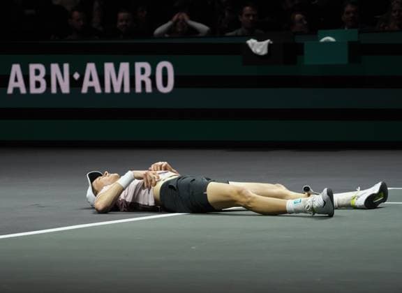 Jannik Sinner of Italy Finale during the ABN Amro Open 2024, ATP, Tennis Herren 500 tennis tournament on February 16, 2024 in Rotterdam, Netherlands - TENNIS : ABN Amro Open 2024 - Rotterdam - 18 02 2024 LaurentLairys Panoramic 