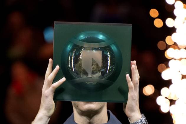 Sport Bilder des Tages ROTTERDAM - Jannik Sinner (ITA) wins the men s singles tennis tournament ABN AMRO Open in Ahoy. ANP SANDER KONING ABN AMRO Open 2024 xVIxANPxSportx xxANPxIVx 491449628 originalFilename: 491449628.jpg