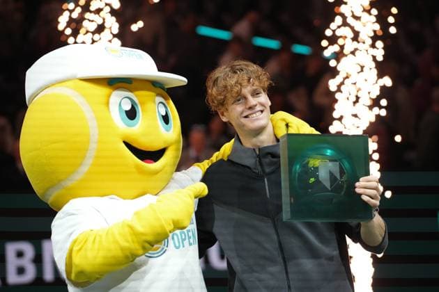 Jannik Sinner of Italy Finale during the ABN Amro Open 2024, ATP, Tennis Herren 500 tennis tournament on February 16, 2024 in Rotterdam, Netherlands - TENNIS : ABN Amro Open 2024 - Rotterdam - 18 02 2024 LaurentLairys Panoramic 