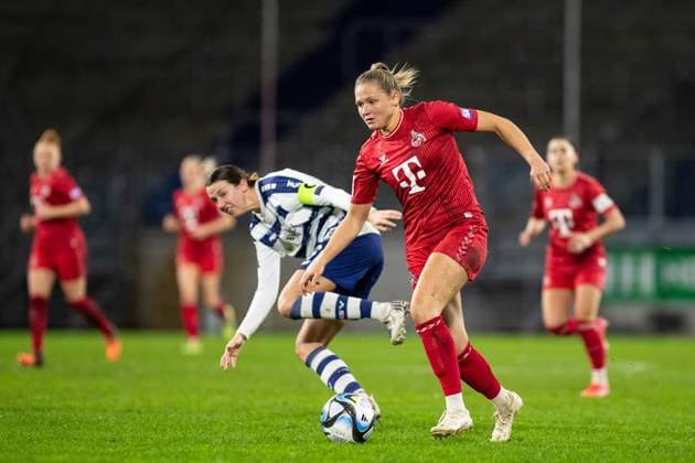 Google Pixel Womens Bundesliga 14 Matchday MSV Duisburg 1 FC Köln 18 02 2024 Marleen Schimmer 1 FC Köln, 23 in duel with Hess Alexandra Loy MSV Duisburg, 20 Google Pixel Womens Bundesliga 14 Matchday MSV Duisburg 1 FC Köln Schauinsland Reisen Arena Duisburg 18 02 2024 DFB DFL REGULATIONS PROHIBIT ANY USE OF PHOTOGRAPHS AS IMAGE SEQUENCES AND OR QUASI VIDEO Copyright: xBEAUTIFULxSPORTS Buriakovx