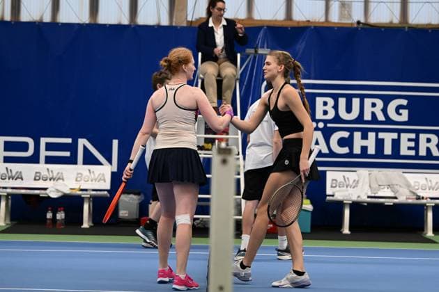 Burgwaechter Ladies Open 2024, Womens Tennis, ITF World Ranking Tournament, Final, Singles, Alison Van Uytvanck BEL vs Julia Avdeeva RUS , 18 02 2024 Burgwaechter Ladies Open 2024, Womens Tennis, ITF World Ranking Tournament, 12 18 02 2024 Altenkirchen Copyright: xAugstx xEibner-Pressefotox EP_jat