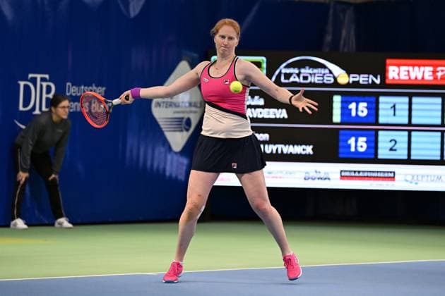 Runner-up Alison Van Uytvanck BEL Burgwaechter Ladies Open 2024, Womens Tennis, ITF World Ranking Tournament, Final, Singles, Alison Van Uytvanck BEL vs Julia Avdeeva RUS , 18 02 2024 Burgwaechter Ladies Open 2024, Womens Tennis, ITF World Ranking Tournament, 12 18 02 2024 Altenkirchen Copyright: xAugstx xEibner-Pressefotox EP_jat