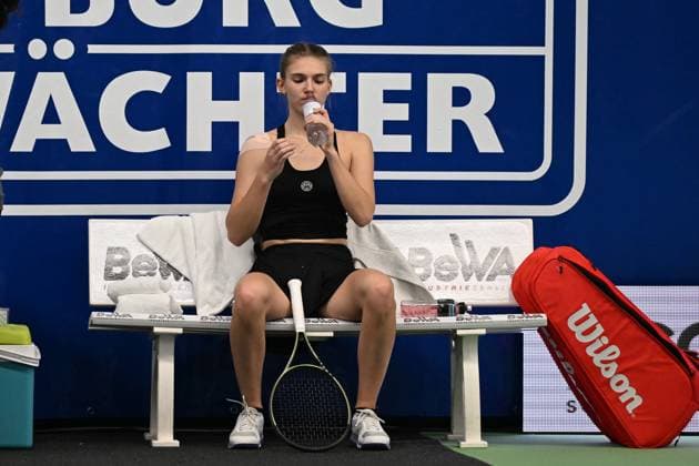 Winner Julia Avdeeva RUS Burgwaechter Ladies Open 2024, Womens Tennis, ITF World Ranking Tournament, Final, Singles, Alison Van Uytvanck BEL vs Julia Avdeeva RUS , 18 02 2024 Burgwaechter Ladies Open 2024, Womens Tennis, ITF World Ranking Tournament, 12 18 02 2024 Altenkirchen Copyright: xAugstx xEibner-Pressefotox EP_jat
