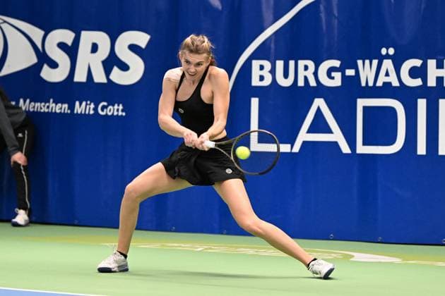 Winner Julia Avdeeva RUS Burgwaechter Ladies Open 2024, Womens Tennis, ITF World Ranking Tournament, Final, Singles, Alison Van Uytvanck BEL vs Julia Avdeeva RUS , 18 02 2024 Burgwaechter Ladies Open 2024, Womens Tennis, ITF World Ranking Tournament, 12 18 02 2024 Altenkirchen Copyright: xAugstx xEibner-Pressefotox EP_jat