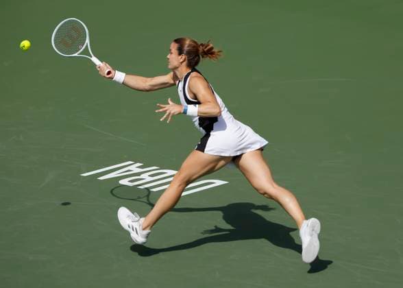 Maria Sakkari, Dubai Duty Free Tennis Championships, Dubai, U A E Tennis Dubai Tennis Championships 2024 WTA Dubai Duty Free Tennis Stadium Dubai United Arab Emirates 20 February 2024 Copyright: xJuergenxHasenkopfx