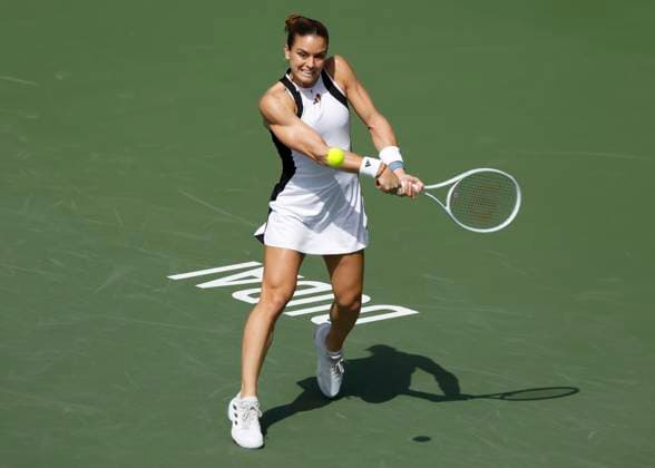 Maria Sakkari, Dubai Duty Free Tennis Championships, Dubai, U A E Tennis Dubai Tennis Championships 2024 WTA Dubai Duty Free Tennis Stadium Dubai United Arab Emirates 20 February 2024 Copyright: xJuergenxHasenkopfx