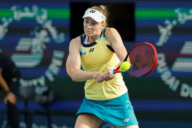 Elena Rybakina KAZ Dubai Duty Free Tennis Championships, Dubai, U A E Tennis Dubai Tennis Championships 2024 WTA Dubai Duty Free Tennis Stadium Dubai United Arab Emirates 20 February 2024 Copyright: xJuergenxHasenkopfx