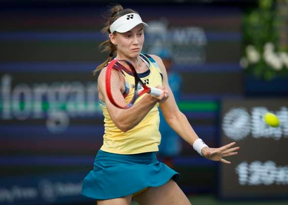 Elena Rybakina KAZ Dubai Duty Free Tennis Championships, Dubai, U A E Tennis Dubai Tennis Championships 2024 WTA Dubai Duty Free Tennis Stadium Dubai United Arab Emirates 20 February 2024 Copyright: xJuergenxHasenkopfx