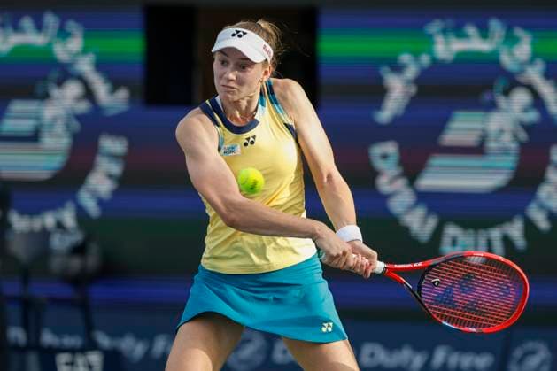 Elena Rybakina KAZ Dubai Duty Free Tennis Championships, Dubai, U A E Tennis Dubai Tennis Championships 2024 WTA Dubai Duty Free Tennis Stadium Dubai United Arab Emirates 20 February 2024 Copyright: xJuergenxHasenkopfx