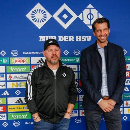 new coach Steffen Baumgart sports director Jonas Boldt HSV Germany , Hamburg , Volksparkstadion , Football , Bundesliga , 2 Soccer Bundesliga , Hamburger SV press conference