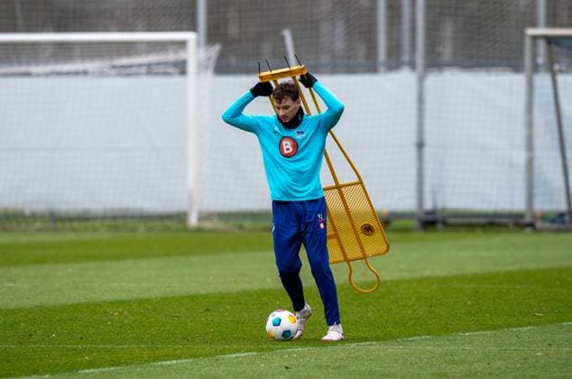 Soccer, Men, Season 2023 24, 2 Bundesliga, Hertha BSC, Training, Pascal Klemens Hertha BSC , 20 02 2024, Copyright: xSebastianxRäppold MatthiasxKochx