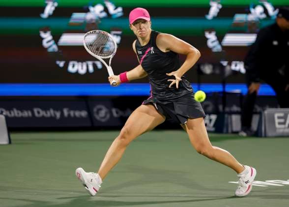 Iga Swiatek, Dubai Duty Free Tennis Championships, Dubai, U A E Tennis Dubai Tennis Championships 2024 WTA Dubai Duty Free Tennis Stadium Dubai United Arab Emirates 20 February 2024 Copyright: xJuergenxHasenkopfx