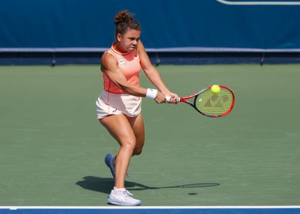 Jasmine Paolini, Dubai Duty Free Tennis Championships, Dubai, U A E Tennis Dubai Tennis Championships 2024 WTA Dubai Duty Free Tennis Stadium Dubai United Arab Emirates 20 February 2024 Copyright: xJuergenxHasenkopfx