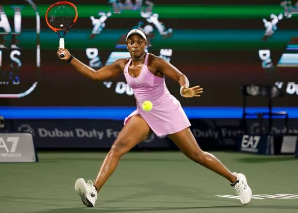 Sloane Stephens, Dubai Duty Free Tennis Championships, Dubai, U A E Tennis Dubai Tennis Championships 2024 WTA Dubai Duty Free Tennis Stadium Dubai United Arab Emirates 20 February 2024 Copyright: xJuergenxHasenkopfx