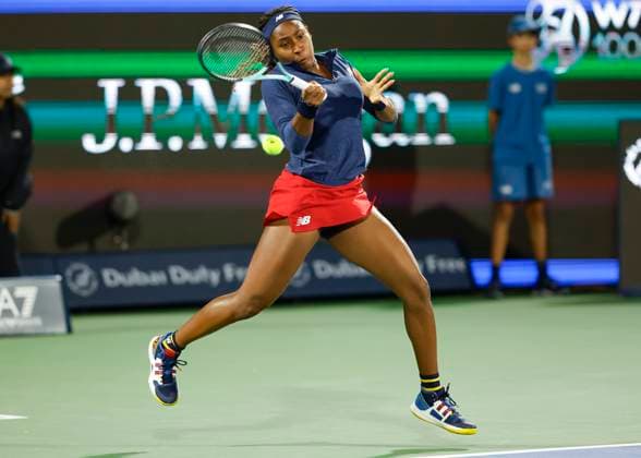 Coco Gauff, Dubai Duty Free Tennis Championships, Dubai, U A E Tennis Dubai Tennis Championships 2024 WTA Dubai Duty Free Tennis Stadium Dubai United Arab Emirates 20 February 2024 Copyright: xJuergenxHasenkopfx