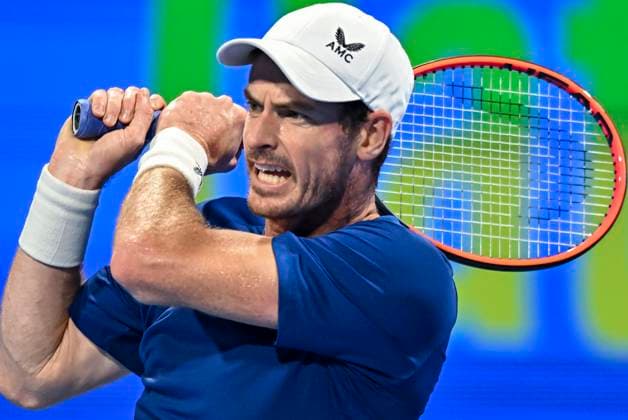 ATP, Tennis Herren Qatar Exxonmobil Open Tennis Tournament 2024 Andy Murray from Great Britain is playing against Alexandre Muller from France in his round of 32 singles match at the ATP Qatar ExxonMobil Open tennis tournament at the Khalifa International Tennis Complex in Doha, Qatar, on February 20, 2024. DOHA Qatar  Copyright: xNoushadxThekkayilx originalFilename:varittyakkal-atpqatar240220_npyiT.jpg