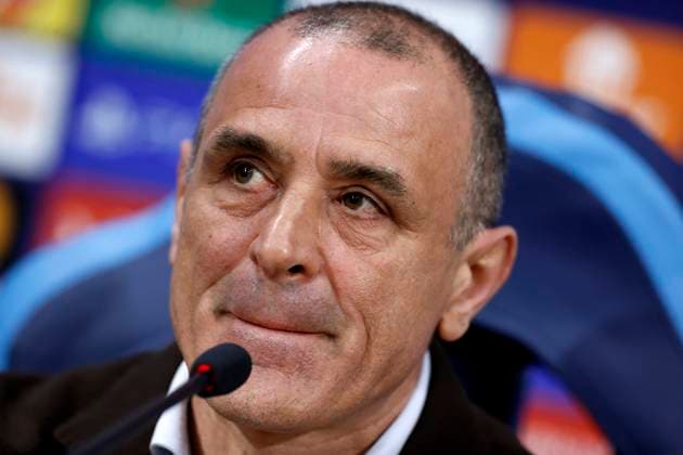 Head coach Francesco Calzona (SSC Napoli) looks on, UEFA Champions League Round of 16, SSC Napoli press conference, PK, Pressekonferenz Diego Armando Maradona Stadium, February 20, 2024, Naples, Italy.