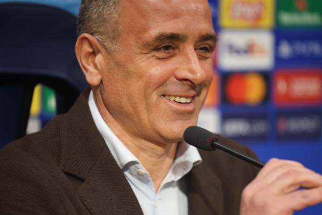 February 20, 2024, Napoli, Campania, ITALIA: 20 02 2024 Naples, pre-match press conference, PK, Pressekonferenz of the 2024 Champions League between Naples and Barcelona valid for the round of 16..In the picture: coach sec napoli Francesco Calzona Napoli ITALIA - ZUMAs236 20240220_aap_s236_035 Copyright: xFabioxSassox