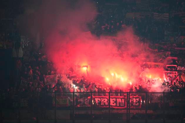 FC Internazionale v Atletico Madrid: Round of 16 First Leg - UEFA Champions League 2023 24 Atletico supporters during the UEFA Champions League 2023 24 round of 16 first leg match between FC Internazionale and Atletico Madrid at Stadio Giuseppe Meazza on February 20, 2024 in Milan, Italy. Milan Italy  Copyright: xJosexBretonx originalFilename:breton-fcintern240220_npIcD.jpg