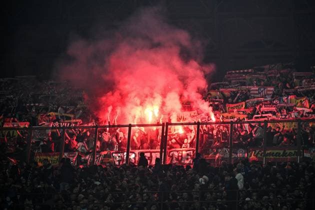 Mg Milano 20 02 2024 - Champions League Inter-Atletico Madrid foto Matteo Gribaudi Image nella foto: tifosi Atletico Madrid 