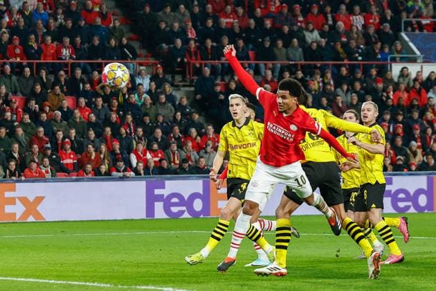EINDHOVEN, 20-02-2024, Philips Stadium, UEFA Champions League season 2023 24, match between PSV and Borussia Dortmund, PSV player Malik Tillman PSV - Borussia Dortmund  x24344442x Copyright: