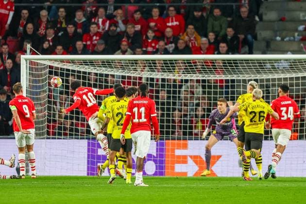 EINDHOVEN, 20-02-2024, Philips Stadium, UEFA Champions League season 2023 24, match between PSV and Borussia Dortmund, PSV player Malik Tillman PSV - Borussia Dortmund  x24344488x Copyright: