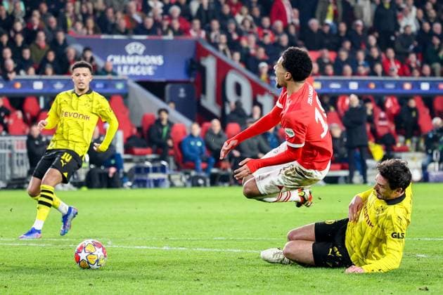 EINDHOVEN, 20-02-2024, Philips Stadium, UEFA Champions League season 2023 24, match between PSV and Borussia Dortmund, PSV player Malik Tillman PSV - Borussia Dortmund  x24344866x Copyright: