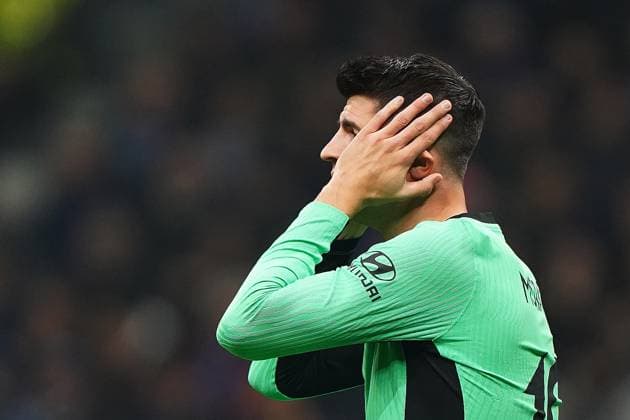Foto Spada LaPresse 20 febbraio 2024 - Milano , Italia - calcio - Fc Inter Vs Atletico Madrid - Champions League 2023 2024 - Stadio San Siro Nella foto: alvaro morata February 20 , 2024 Milan , Italy - sport, calcio - Fc Inter Vs Atletico Madrid - Champions League 2023 2024 - San Siro Stadium . In the pic : alvaro morata  Copyright: xSpada LaPressex