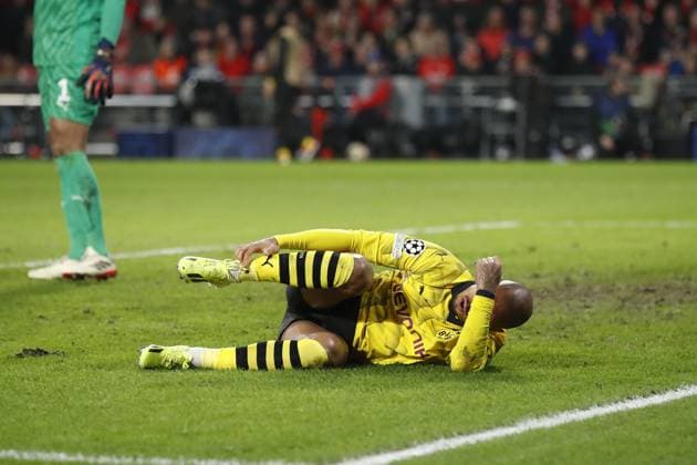 EINDHOVEN - Donyell Malen of Borussia Dortmund during the UEFA Champions League last 16 match between PSV Eindhoven and Borussia Dortmund at the Phillips stadium on February 20, 2024 in Eindhoven, Netherlands. ANP Hollandse Hoogte Bart Stoutjesdijk UEFA Champions League 2023 24 2023 2024 xVIxANPxSportx xBartxStoutjesdijkxIVx 491640910 originalFilename: 491640910.jpg
