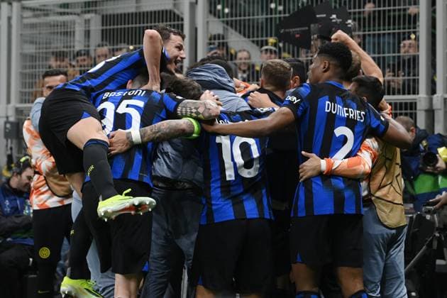 Db Milano 20 02 2024 - Champions League Inter-Atletico Madrid foto Daniele Buffa Image nella foto: esultanza gol Marko Arnautovic 
