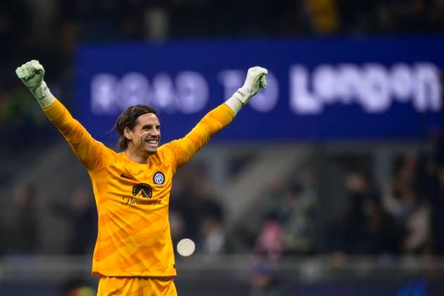 FC Internazionale v Club Atletico de Madrid - UEFA Champions League Yann Sommer of FC Internazionale celebrates during the UEFA Champions League football match between FC Internazionale and Club Atletico de Madrid. Milan Italy Copyright: xNicolòxCampox
