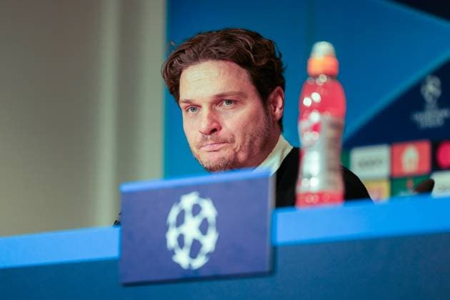 20 02 2024, Football, Season 2023 2024, UEFA Champions League, Round of 16, Round 1, PSV Eindhoven Borussia Dortmund, Press conference with coach Edin Terzic Borussia Dortmund , Eindhoven Philips Stadium North Brabant Netherlands xRHR PHOTO ENx Copyright: DennisxEwert RHR-FOTOx RHR-FOTO DE