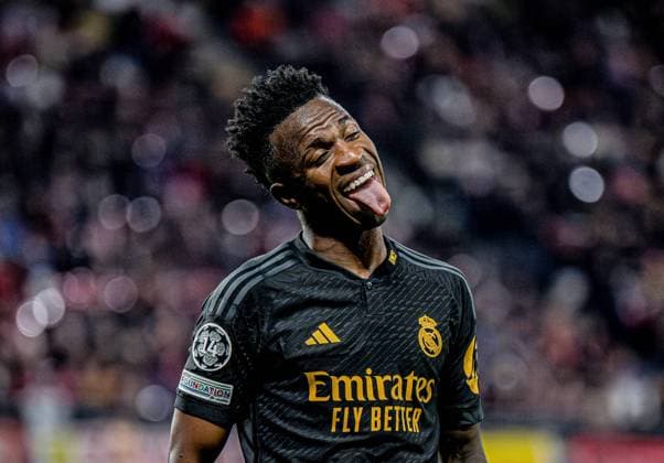 Reals Vinicius Junior Soccer UEFA Champions League, Round of 16 first leg RB Leipzig Real Madrid 0 1 February 13, 2024 Leipzig, Red Bull Arena RB Leipzig Real Madrid 0 1
