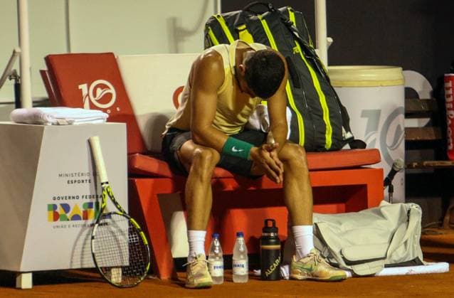 RIO DE JANEIRO (RJ), 20.02.2024 - International Tennis 10th Edition of the Rio Open Tennis - Alcaraz sprained his ankle and withdrew from the game,& xA;Spaniard Carlos Alcaraz faces Brazilian Thiago Monteiro on the main court Gustavo Kuerten, at the Joquei Club Brasileiro in Gavea, south of the city, this Tuesday (20). Rio de Janeiro Brasil Copyright: xFelipexDuestx