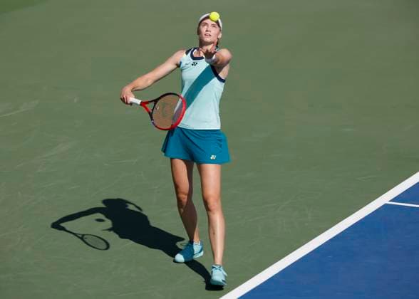 Elena Rybakina KAZ , Dubai Duty Free Tennis Championships, Dubai, U A E Tennis Dubai Tennis Championships 2024 WTA Dubai Duty Free Tennis Stadium Dubai United Arab Emirates 21 February 2024 Copyright: xJuergenxHasenkopfx