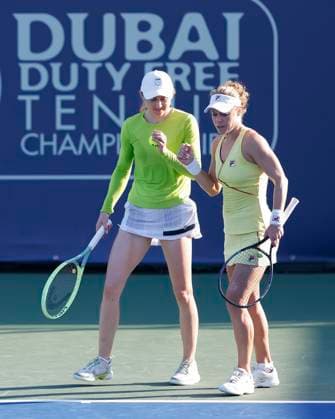 Aliaksandra Sasnovich, Laura Siegemund, Womens Doubles, Dubai Duty Free Tennis Championships, Dubai, U A E Tennis Dubai Tennis Championships 2024 WTA Dubai Duty Free Tennis Stadium Dubai United Arab Emirates 21 February 2024 Copyright: xJuergenxHasenkopfx
