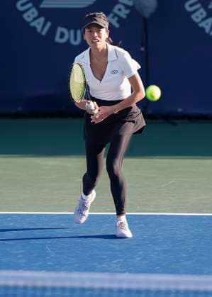 Su Wei Hsieh, Elise Mertens Womens Doubles, Dubai Duty Free Tennis Championships, Dubai, U A E Tennis Dubai Tennis Championships 2024 WTA Dubai Duty Free Tennis Stadium Dubai United Arab Emirates 21 February 2024 Copyright: xJuergenxHasenkopfx