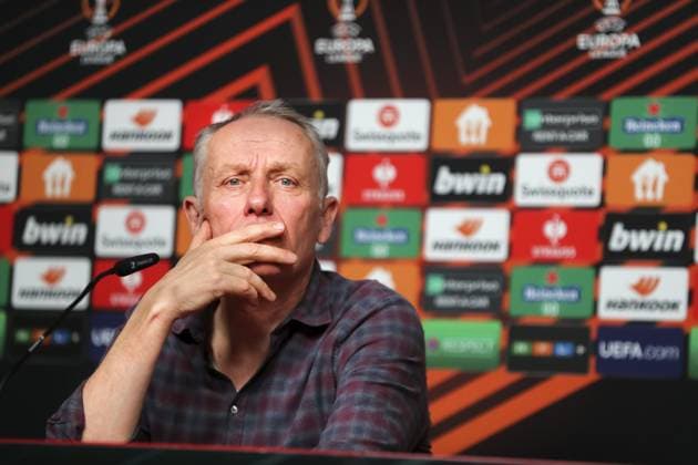 Football, EL, SC Freiburg, Press conference