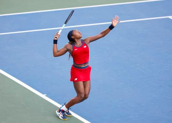 Coco Gauff, Dubai Duty Free Tennis Championships, Dubai, U A E Tennis Dubai Tennis Championships 2024 WTA Dubai Duty Free Tennis Stadium Dubai United Arab Emirates 21 February 2024 Copyright: xJuergenxHasenkopfx