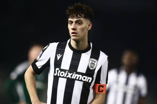 Giannis Konstantelias of PAOK in action during the Greek Cup soccer match between Panathinaikos FC and PAOK held in A.Nikolaidis Stadium in Athens, Greece, 21 February 2024.. IMAGO ONE INCH PRODUCTIONS ATHENS Greece Copyright: xOnexInchxProductionsx 6125085