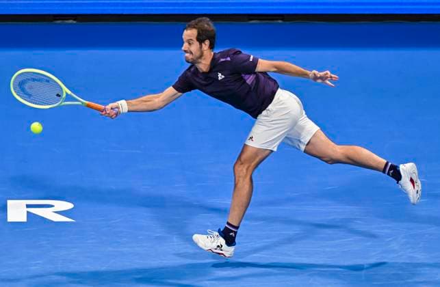 ATP, Tennis Herren Qatar Exxonmobil Open Tennis Tournament 2024 Richard Gasquet of France is playing against Andrey Rublev in his round of 16 singles match at the ATP Qatar ExxonMobil Open tennis tournament at the Khalifa International Tennis Complex in Doha, Qatar, on February 21, 2024. DOHA Qatar  Copyright: xNoushadxThekkayilx originalFilename:varittyakkal-atpqatar240221_npRsf.jpg